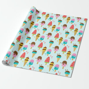 Papier Cadeau Papier Motif d'été