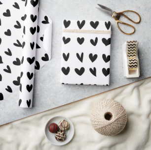 Papier Cadeau Papier Motif noir blanc