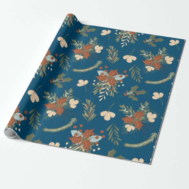 Papier Cadeau Papier Motif nordique de Noël (Déroulé)
