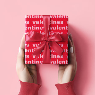 Papier Cadeau Papier Motif pour valentines rouges et roses