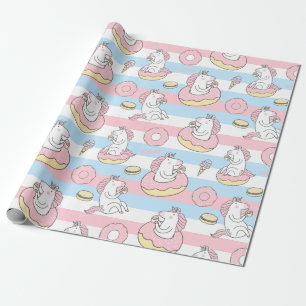 Papier Cadeau Papier Motif Unicorn