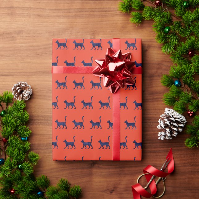 Papier Cadeau Papier mystérieux à envelopper de chats (Cadeau de vacances)