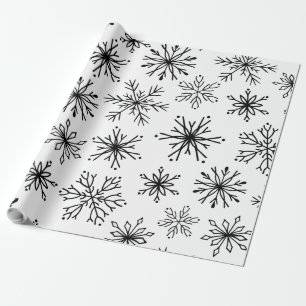 Papier Cadeau Papier noir Motif d'enveloppement de Noël