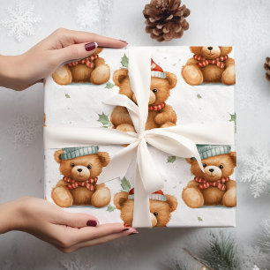 Papier Cadeau Papier Nounours Festif