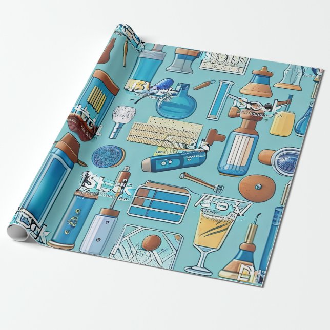 Papier Cadeau Papier peint de la trousse d'équipement Lab (Déroulé)