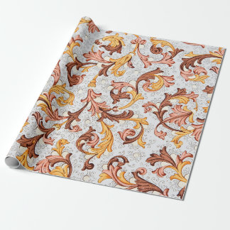 Papier Cadeau Papier peint vintage - Motif floral du 18ème siècl