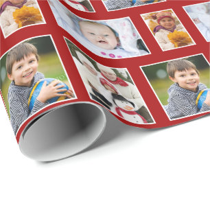 Papier Cadeau Papier photo Red Holiday Wrapper