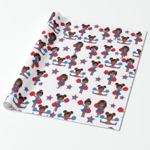 Papier Cadeau Papier pom-pom girl, Enveloppement brillant