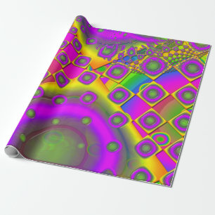 Papier Cadeau Papier Pop Neon Psychedelic