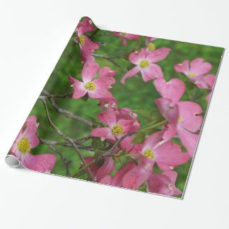 Papier Cadeau Papier rose d'emballage cadeau de cornouiller