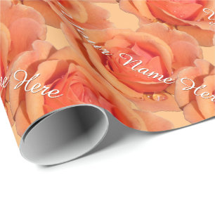 Papier Cadeau Papier Rose orange papier Rose personnalisé