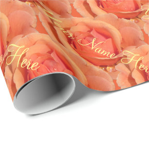 Papier Cadeau Papier Rose orange Papier Rose romantique
