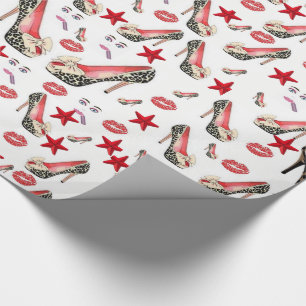 Papier Cadeau Papier rouge à lèvres