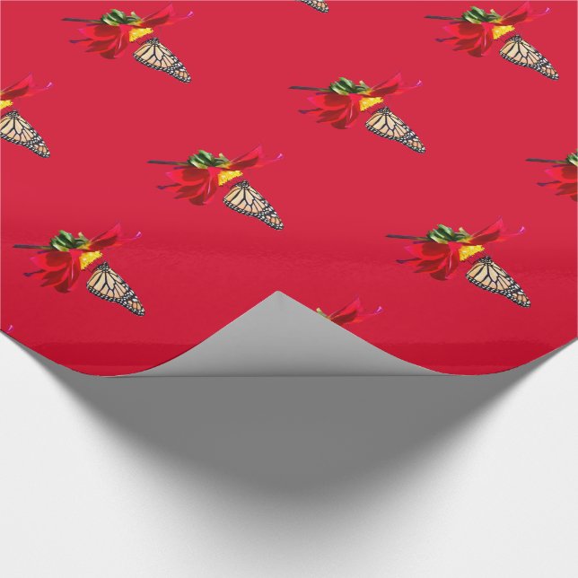 Papier Cadeau Papier rouge d'emballage cadeau de papillon de (Coin)