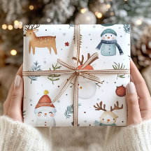 Papier scandinave nordique d'enveloppement de Noël