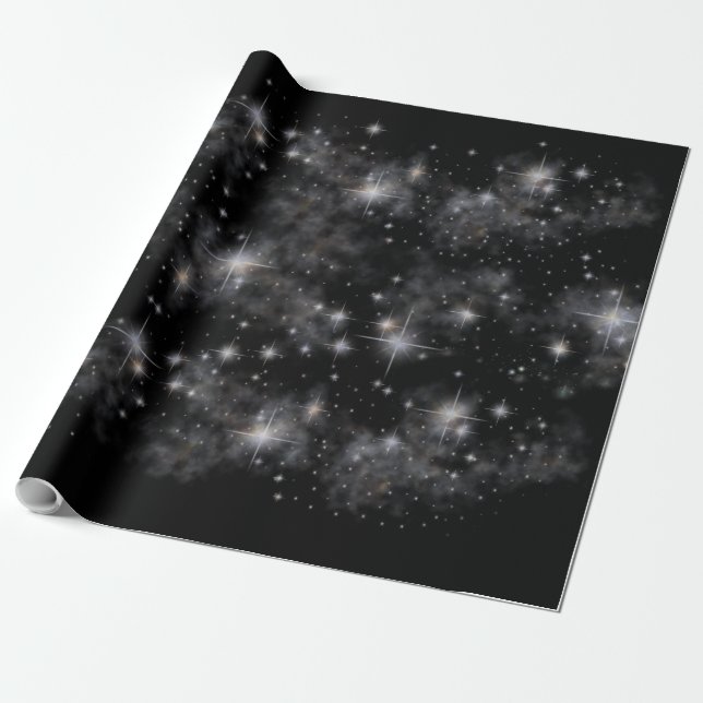 Papier Cadeau Papier Starfield Triple Moon (Déroulé)