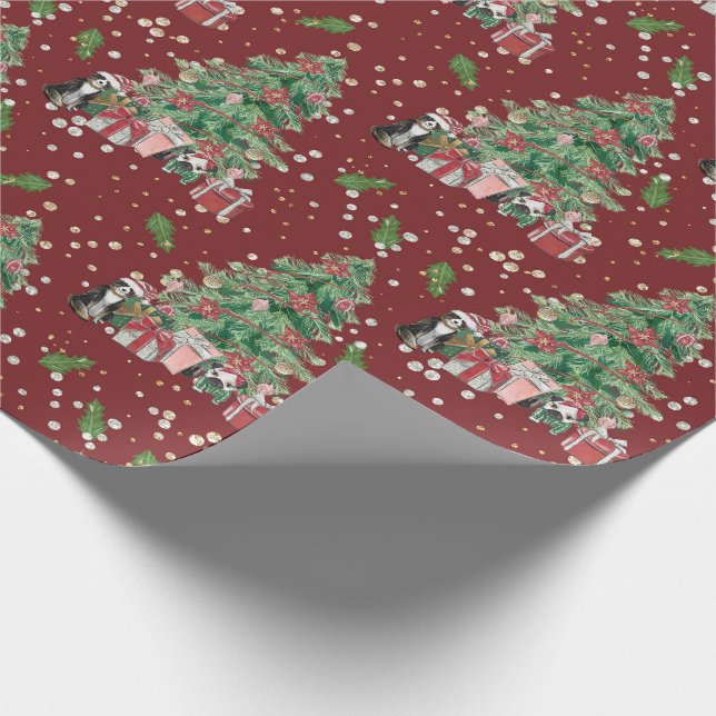 Papier Cadeau Papier traditionnel/classique Arbre de Noël (Coin)