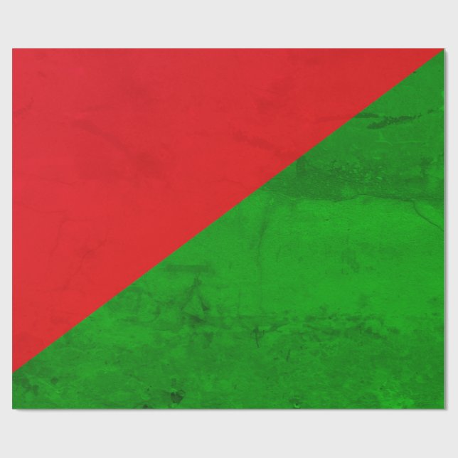 Papier Cadeau Papier vert rouge (Plat)