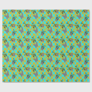 Papier Cadeau Papillon Abstrait Coloré 