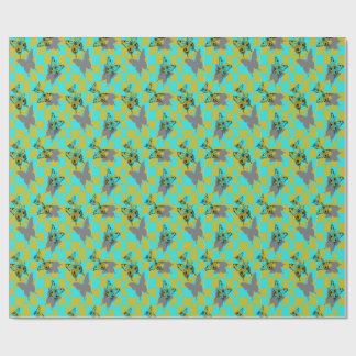 Papier Cadeau Papillon Abstrait Coloré 