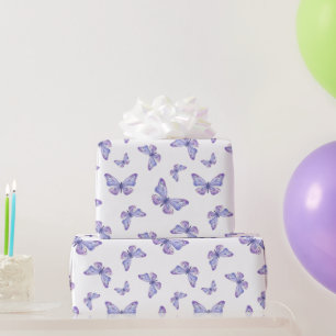 Papier Cadeau Papillon motif lavande française