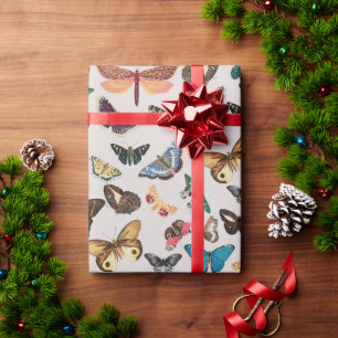 Papier Cadeau Papillon vintage esthétique