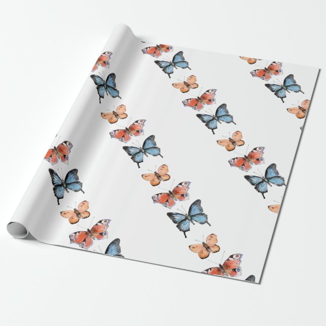 Papier Cadeau Papillons (Déroulé)