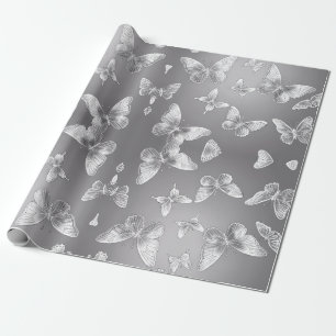 Papier Cadeau Papillons argentés Amateurs de faune