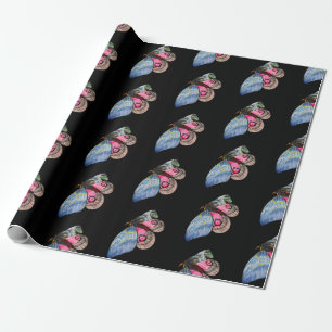 Papier Cadeau Papillons Art numérique bleu rose