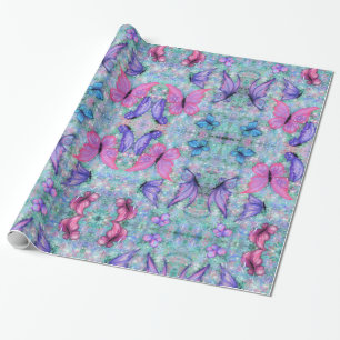 Papier Cadeau Papillons colorés Volant - Joie -