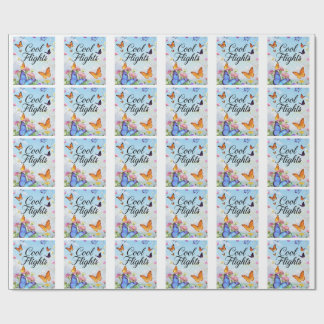 Papier Cadeau Papillons Cool Flights