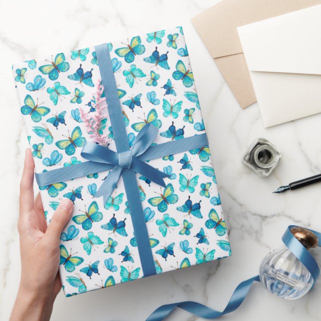 Papier Cadeau Papillons Envelopper le rouleau de papier (Cadeaux)
