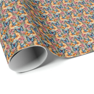 Papier Cadeau Papillons Impressionnistes