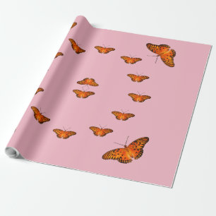 Papier Cadeau Papillons sur toute couleur