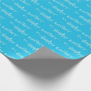Papier Cadeau Pâques Fêtes Bleues