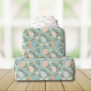 Papier Cadeau Pâques oeufs pastel motif