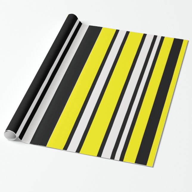 Papier Cadeau par papier d'emballage rayé (Déroulé)