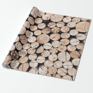 Papier Cadeau Parcelle en bois Brown