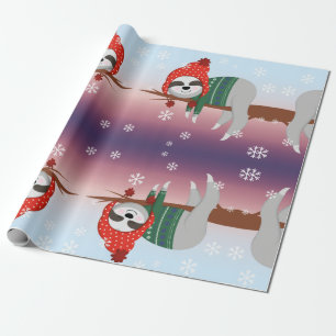 Papier Cadeau paresse de noël drôle