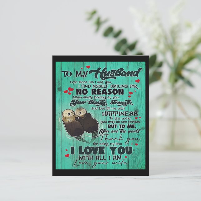 Papier Cadeau parfait personnalisé, à ma lettre de mari (Debout devant)