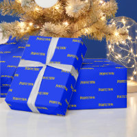 Parfaite Personnalisation Élégant Bleu Jaune Or
