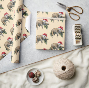 Papier Cadeau Parfum détendu avec un casquette de Noël 1