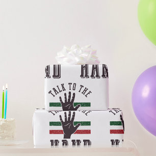 Papier Cadeau Parlez à l'Humour de main détendu