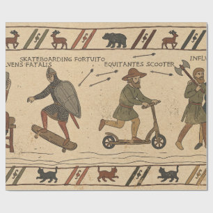 Papier Cadeau Parodie de la Tapisserie de Bayeux