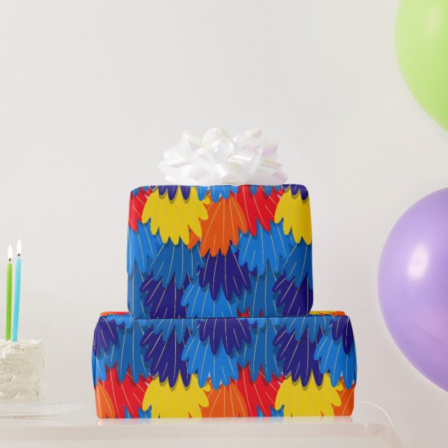Papier Cadeau Parroquet Motif Scarlet Macaw (Cadeaux de fête)