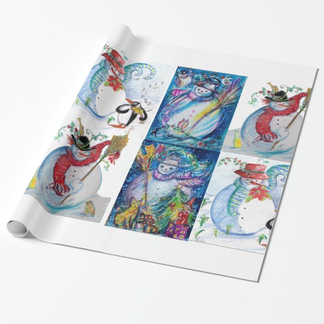 PAPIER CADEAU PARTI NOËL DES NEIGES ET SERENADE DE PENGUIN (Déroulé)