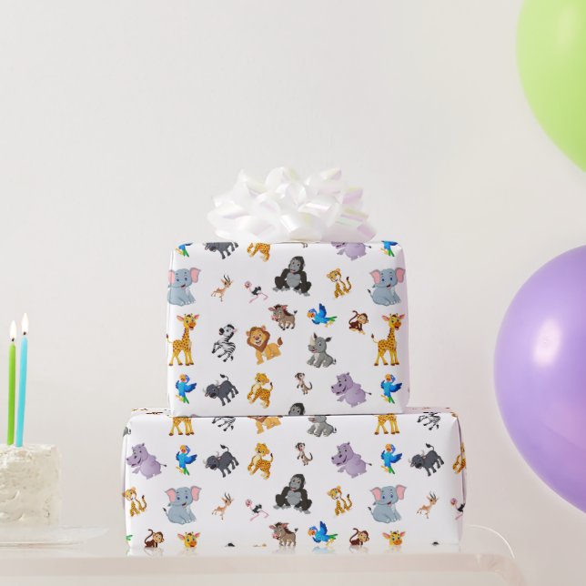 Papier Cadeau Parti Safari (Cadeaux de fête)