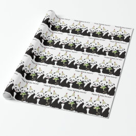 Papier Cadeau Partie d'ours panda par conception de Kindred