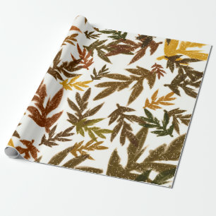 Papier Cadeau Partie rustique de feuille d'automne lunatique