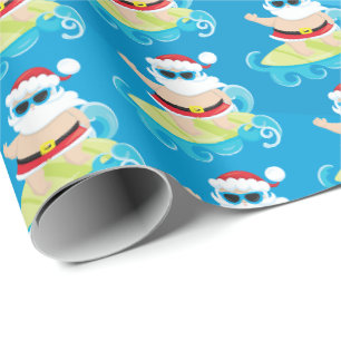 Papier Cadeau Partie surfante d'enveloppe de Père Noël de Noël